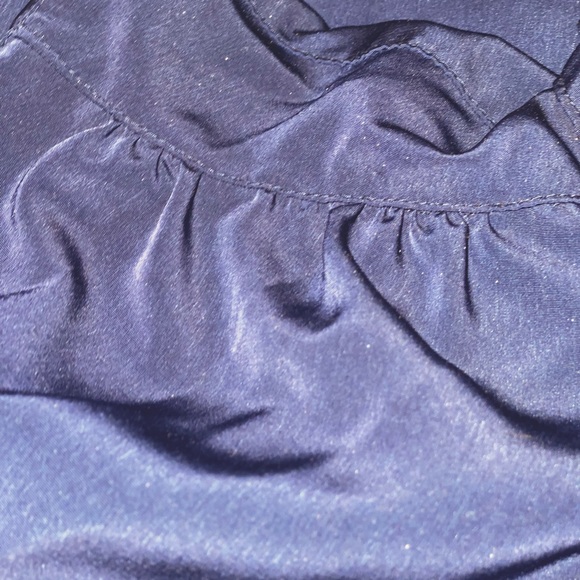 Roaman’s Navy Blue Blouse Sz 3X. Polyester slick - Picture 6 of 11